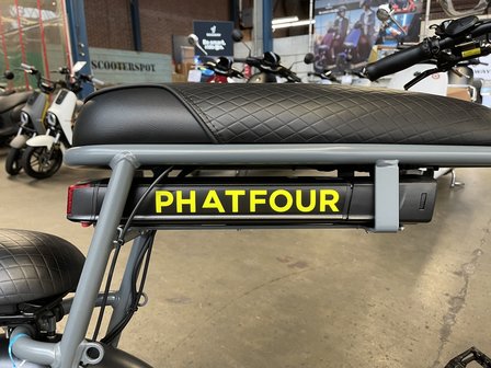 Phatfour FLB+ Limited edition 1000w fatbike elektrische fiets showroom zadel en accu