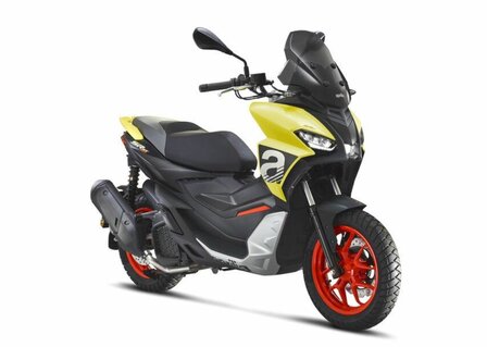 Aprilia SR GT 200 Sport Geel rechtsvoor