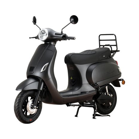 Santini e-Capri elektrische scooter matzwart linksvoor