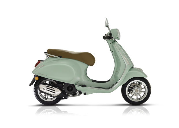 Vespa Primavera Verde Relax scooter E5 I-GET Nieuwe Editie