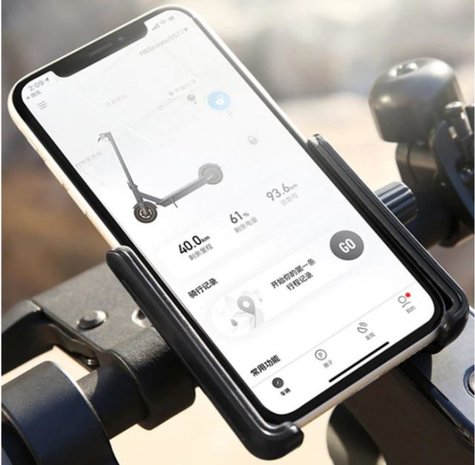 Segway-Ninebot telefoonhouder met telefoon