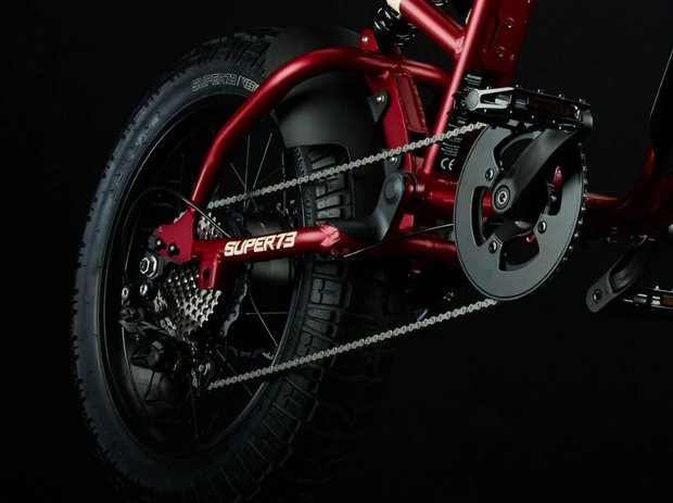 Super 73 RX Carmin Red e-bike ketting