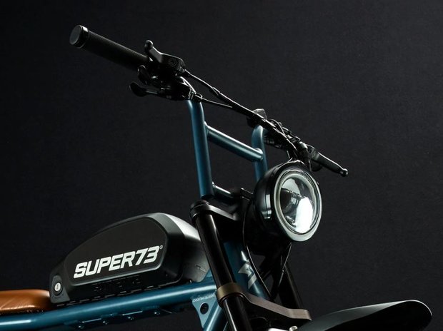 Super 73 S2 Hudson Blue e-bike stuur en koplamp