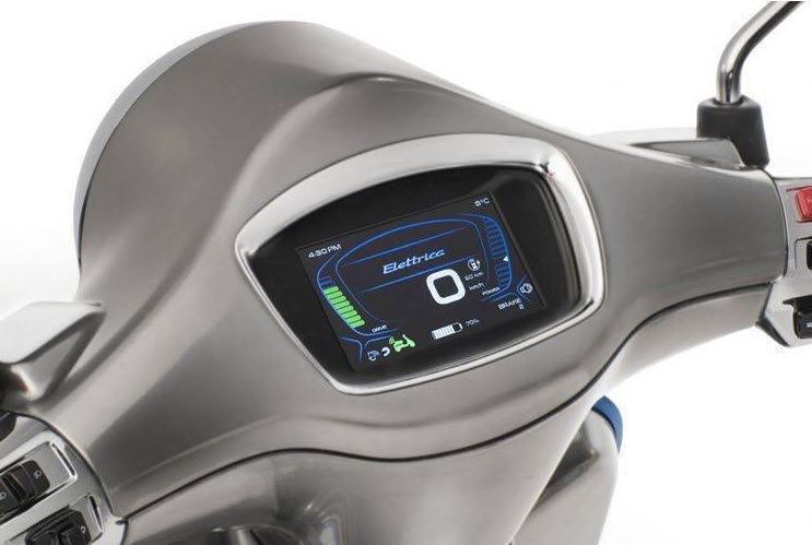 vespa elettrica digitaal dashboard