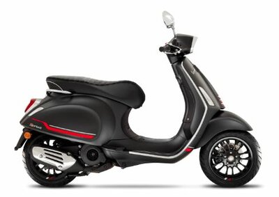 Vespa Sprint S Matzwart E5 I-Get 2023 nieuwe editie