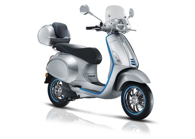 Vespa Elettrica Aluminium/Azzurro Blauw